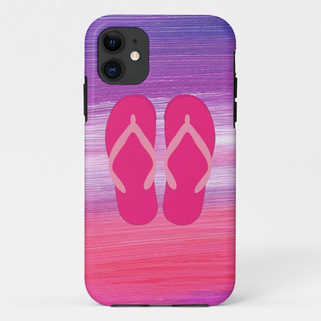 Pink Flip-Flops Case-Mate iPhone Case (Back)