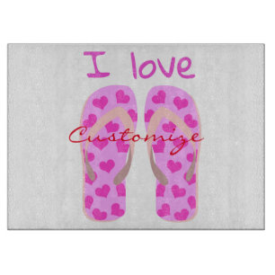 Pink Flip-Flops Thunder_Cove Cutting Board