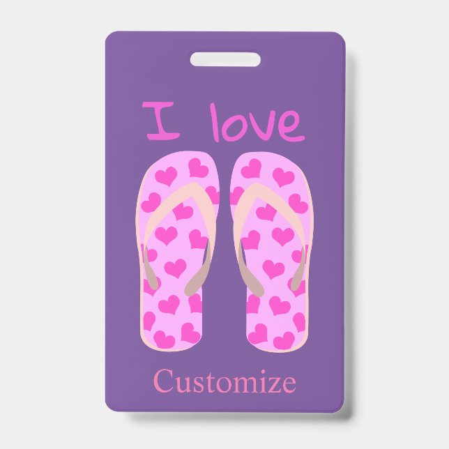 Pink Flip-Flops Thunder_Cove ID Badge (Front)