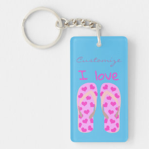 Pink Flip-Flops Thunder_Cove Key Ring