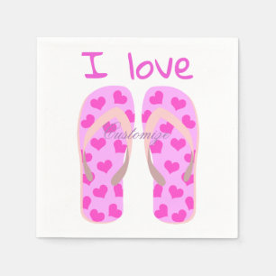 Pink Flip-Flops Thunder_Cove Napkin