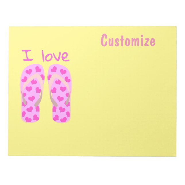 Pink Flip-Flops Thunder_Cove Notepad (Front)