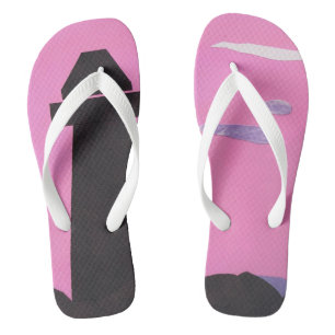 Pink Flip-flops with a Lighthouse Design Jandals