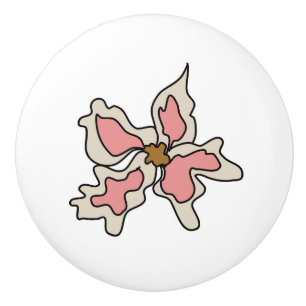 Pink Flora Knob