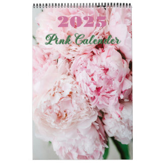Pink Floral 2025 Calender Calendar