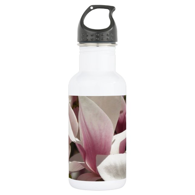 Pink Floral 532 Ml Water Bottle (Front)