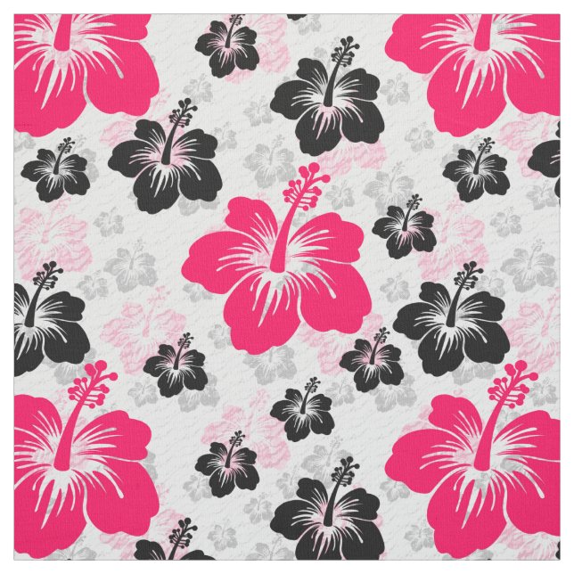 Pink Floral Abstract Fabric (Swatch)