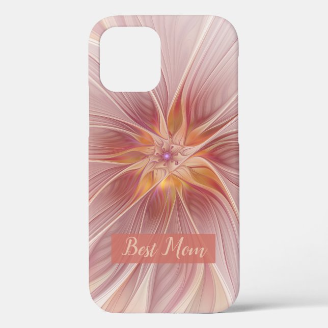 Pink Floral Abstract Fractal Art Flower Best Mum Case-Mate iPhone Case (Back)