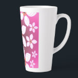 Pink Floral Abstract Pattern | Aesthetic Flower Ar Latte Mug<br><div class="desc">A soft pink abstract floral pattern featuring aesthetic botanical flowers in a modern feminine style. This elegant design is perfect for spring lovers, floral enthusiasts, and anyone who enjoys delicate botanical art. Ideal for gifts, stationery, apparel, and home decor with a romantic floral vibe. Great for spring, cottagecore aesthetic, feminine...</div>