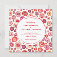 Pink Floral Abstract Pattern Wedding