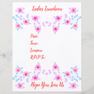 Pink Floral Accented