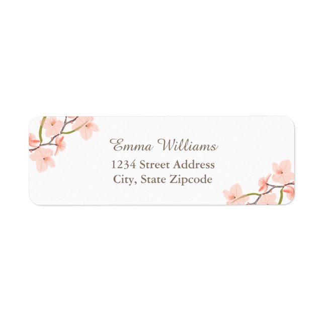 Pink Floral Address Labels (Front)