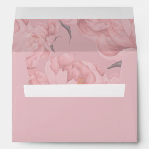 Pink floral and diamond ring pattern envelope