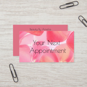 Pink Floral Appointment Card