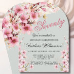 Pink Floral Arch Elegance 70th Birthday Party Invitation<br><div class="desc">Start this special 70th birthday celebration in a elegant style with this beautifully feminine gentle floral arch invitation with hand painted watercolor mixed wildflowers. All of the text can be personalised for your party including the guest of honour's age. If you have any special requests or require design assistance, just...</div>