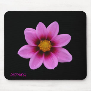 Pink Floral Art Mouse Pad