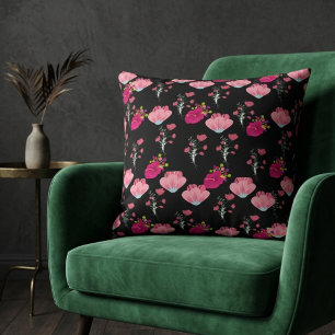 Pink floral art Pattern Cushion