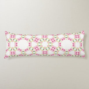 Pink Floral Artistic Abstract Pattern Body Cushion