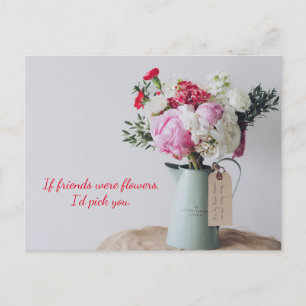Pink Floral Assortment Postcard