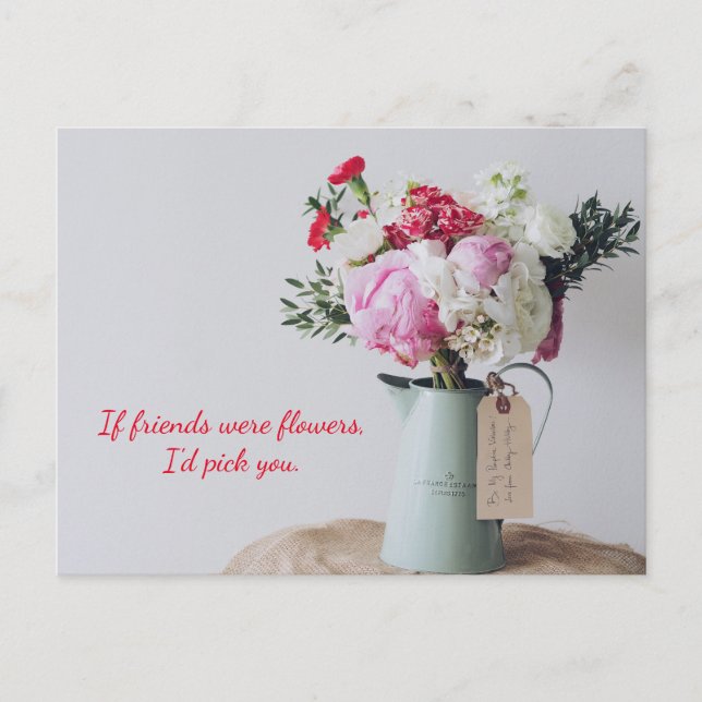 Pink Floral Assortment Postcard (Front)
