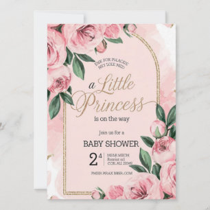 Pink Floral Baby Girl Shower Invitation – Elegant