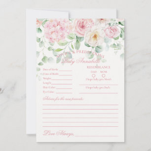 Pink Floral Baby in Bloom Advice for Baby Card