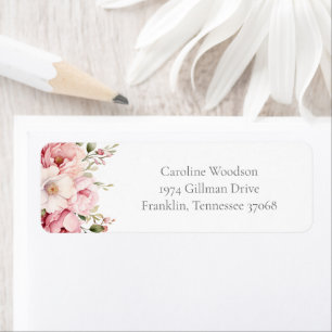 Pink Floral Baby In Bloom Baby Shower Address