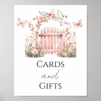 Pink Floral Baby in Bloom Shower Cards and Gifts