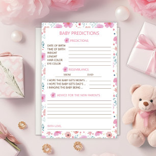  Pink Floral Baby Predictions and Advice  Stationery
