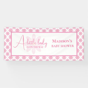 Pink Floral Baby Shower  Banner