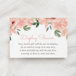 Pink Floral Baby Shower Display Shower Enclosure Card