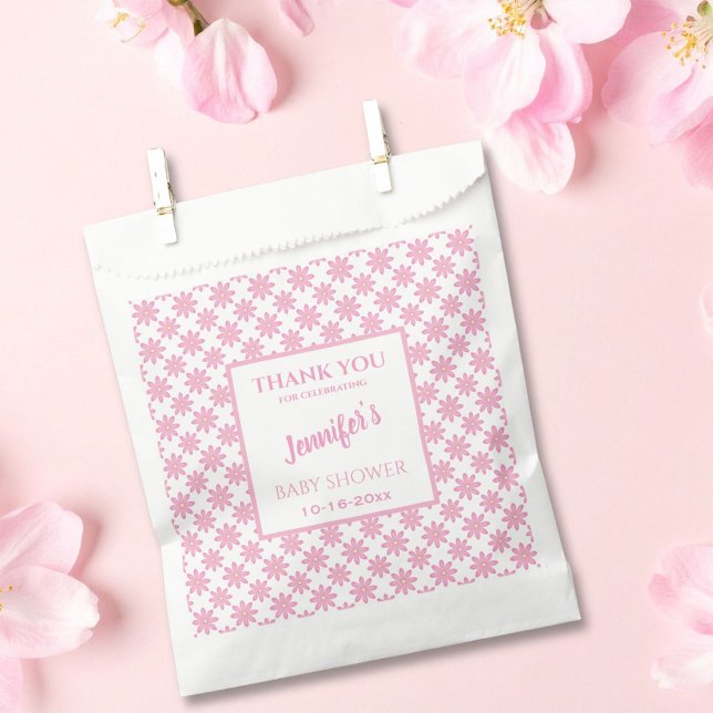 Pink Floral Baby Shower  Favour Bags (Creator Uploaded)