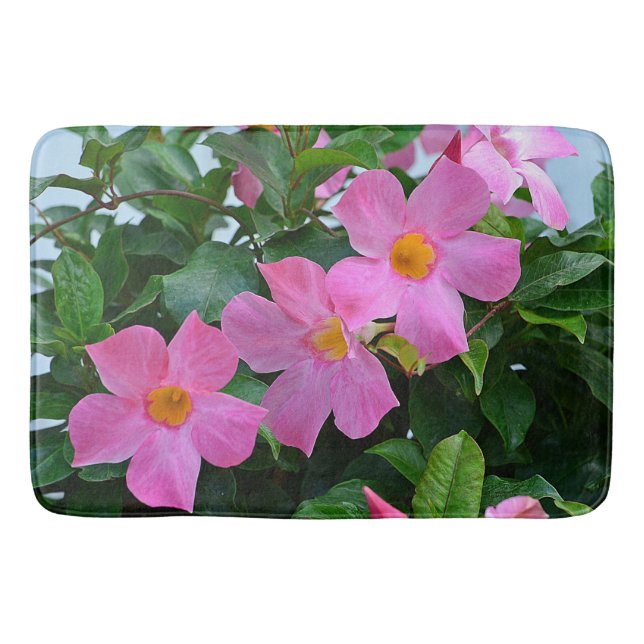 Pink Floral Bath Mat (Front)