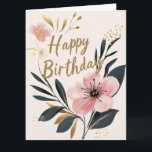 Pink Floral Best Friends Photo Happy Birthday Card<br><div class="desc">Pink Floral Best Friends Photo Happy Birthday Card</div>