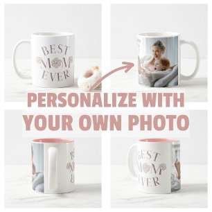 Pink Floral Best Mum Ever Coffee Mug