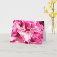 Pink Floral Bliss - Personalized Birthday Card