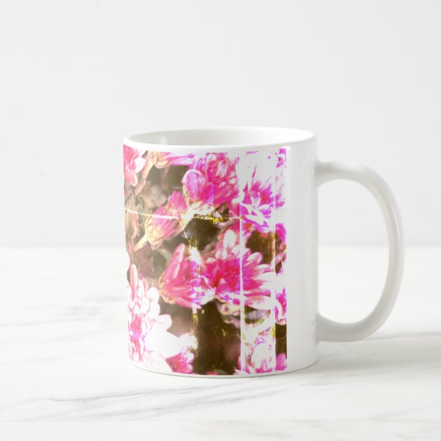 Pink Floral Bloom Pattern – Soft Botanical Design Coffee Mug (Right)