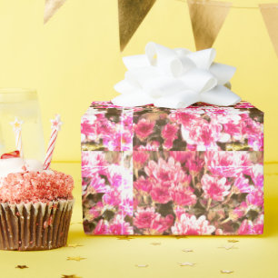 Pink Floral Bloom Pattern – Soft Botanical Design Wrapping Paper