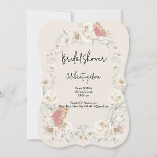 PINK FLORAL BOTANICAL BRIDAL SHOWER INVITATION