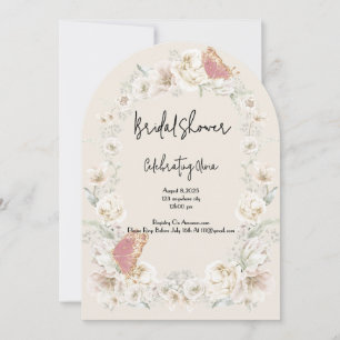 PINK FLORAL BOTANICAL BRIDAL SHOWER INVITATION