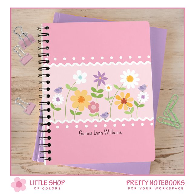 Pink Floral Botanical Monogrammed Notebook (Creator Uploaded)