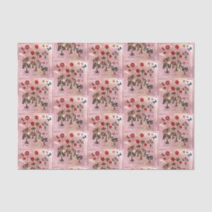 Pink Floral Botanical Tissue Paper