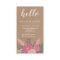 Pink floral bouquet brown kraft chic hello script