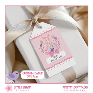 Pink Floral Bouquet Mother’s Day Gift Tags