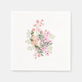 Pink Floral Bouquet Napkin