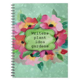Pink Floral Bouquet | Writers Plant Idea Gardens Notebook