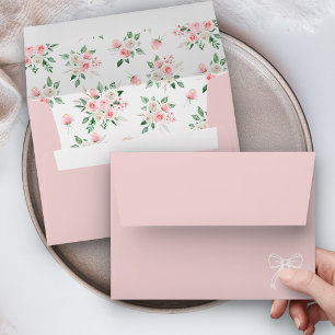 Pink Floral Bow Envelope