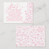 Pink Floral Bows Baby Shower Books For Baby
