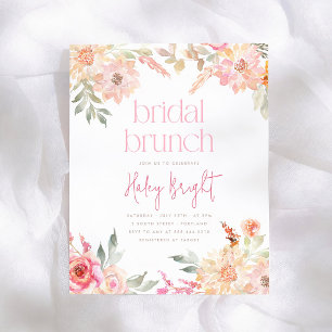Pink Floral Bridal Brunch Bridal Shower Budget
