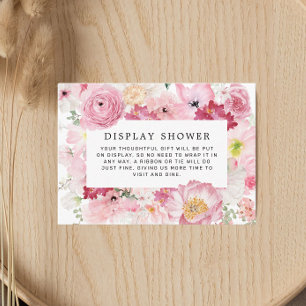 Pink Floral Bridal Shower Display Shower Enclosure Card